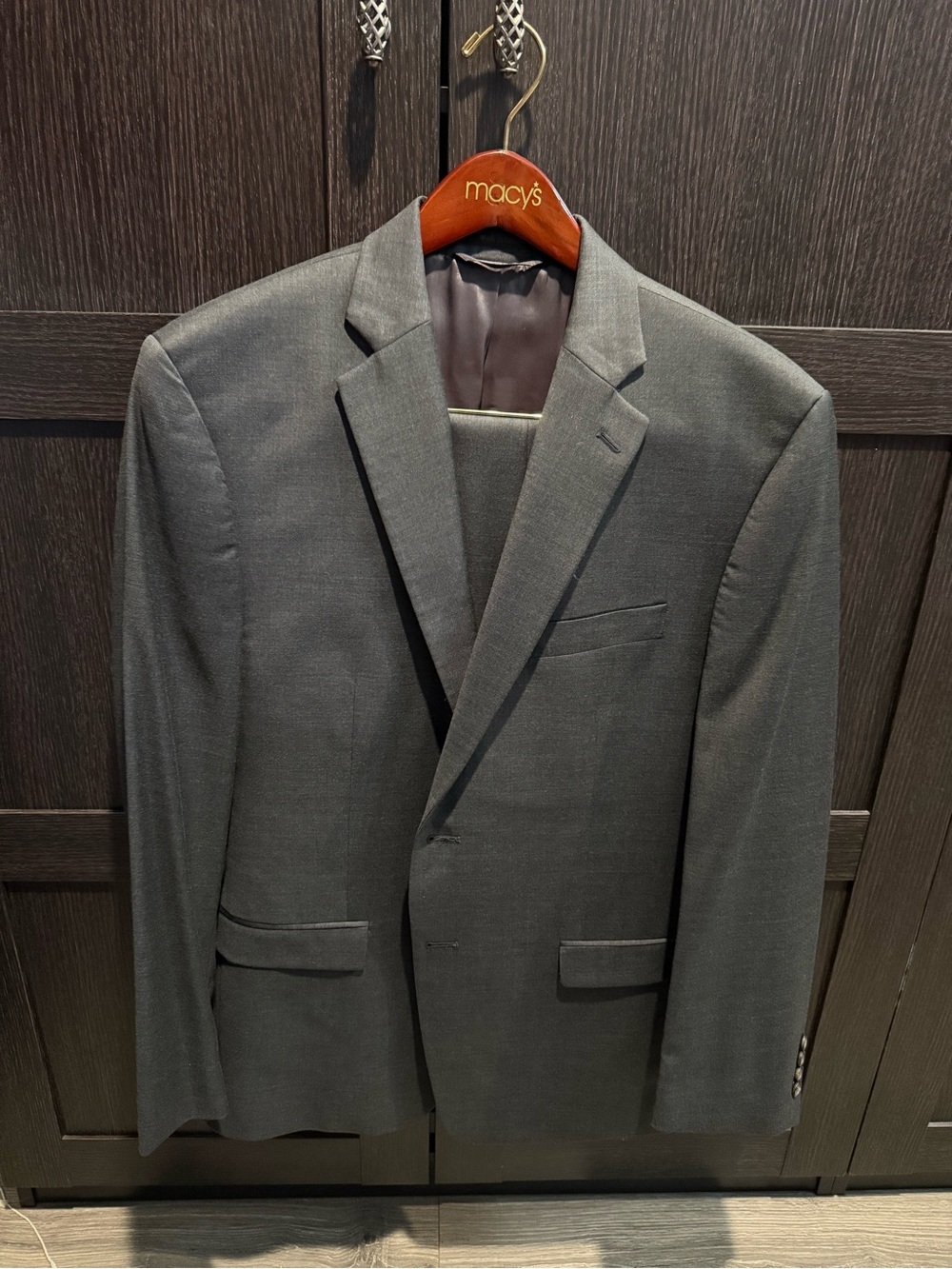 Ralph Lauren Charcoal Gray Single-Breasted Suit Jacket